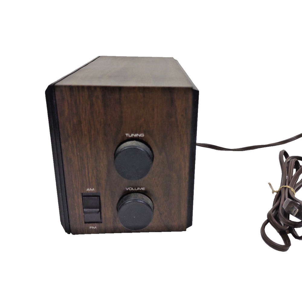 Vintage General Electric Clock Radio Model 7-4501 A - Walnut Grain Tested MCM - Picture 8 of 10